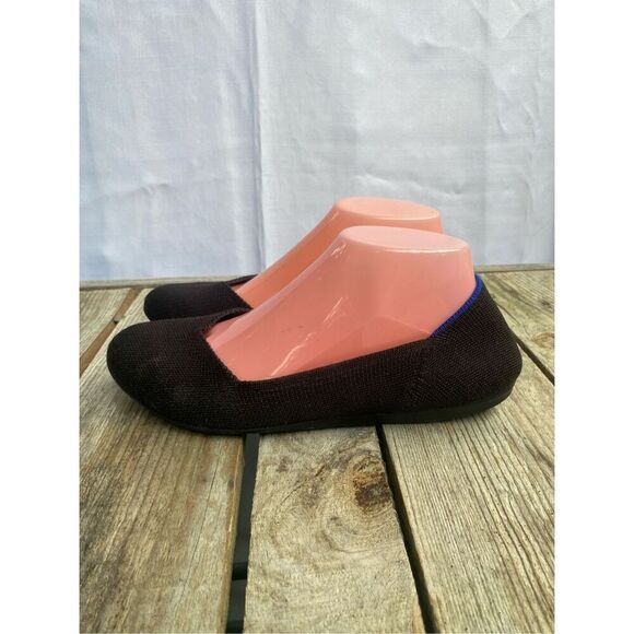 Rothy’s The Point Wm’s Size 8.5 Black Knit Flats  Recycled Material Slip-On Shoe - Picture 5 of 9